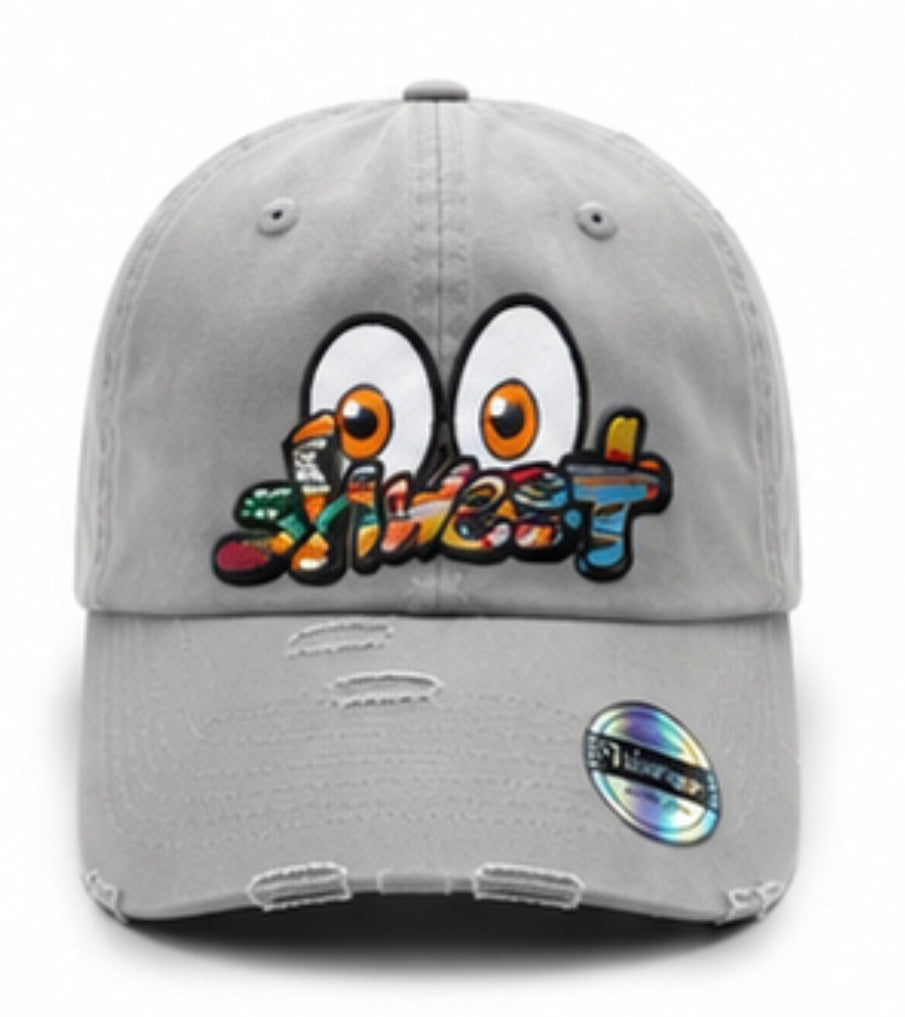 Distressed Snapback Hat