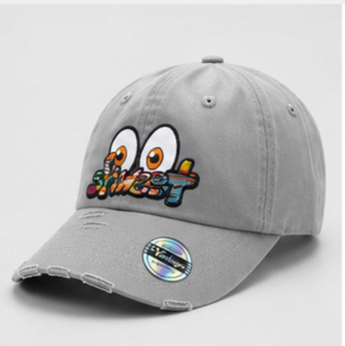 Distressed Snapback Hat