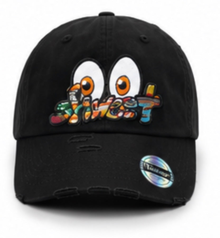Distressed Snapback Hat