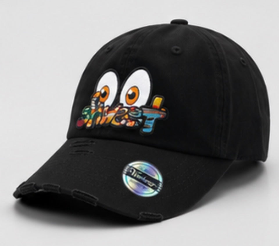 Distressed Snapback Hat